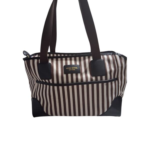 Henri Bendel NY Striped Canvas Pet Dog Cat Carrier Preppy Tote Shoulder Bag 14" - Picture 6 of 16